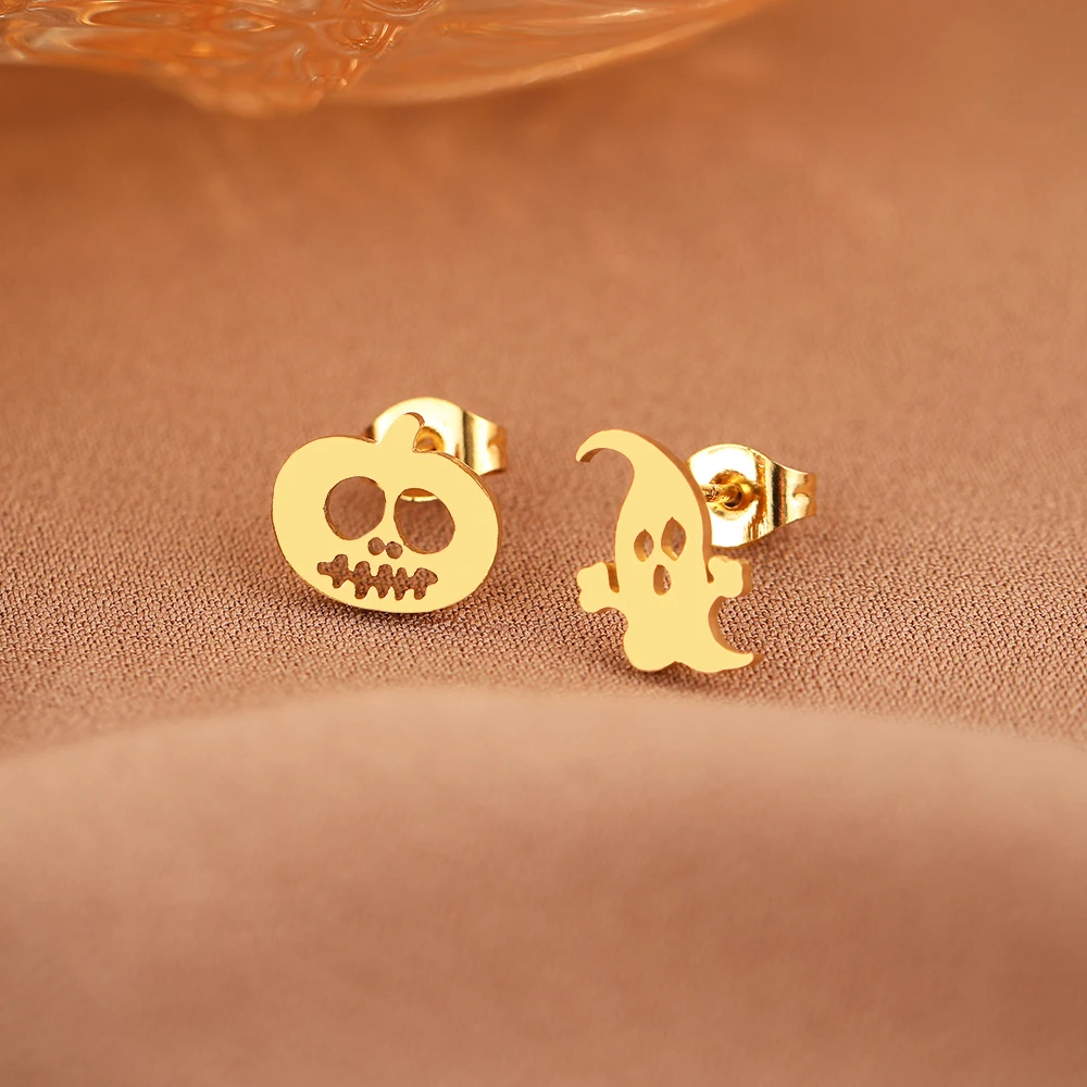 Stainless Steel Earrings Halloween Trick-or-treat Spectre of terror Stud Earrings for women Jewelry Halloween Accessories Gifts