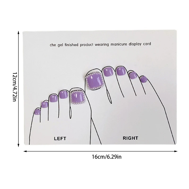 10PC 100% nuovissime carte da esposizione di qualità per il piede della mano con borse Indossabili Unghie artistiche Unghie Cartone Manicure Piccole imprese