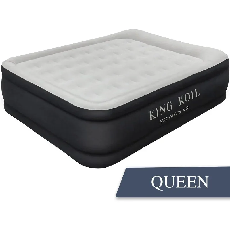 Air Mattress Queen with Built-in Pump for Home 20 Inch Inflatable Airbed Luxury Double High Adjustable Blow Up Mattress