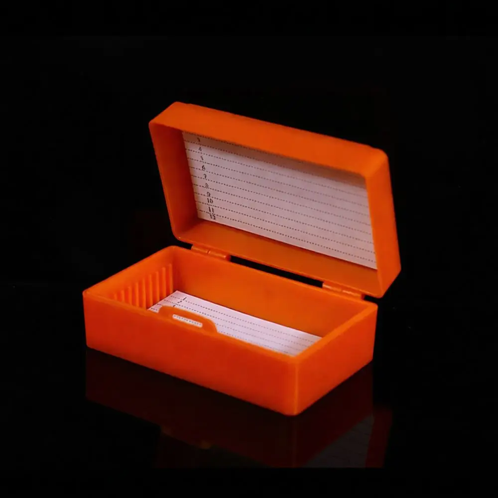 Microscope Slide Box Holder Laboratory Pathology Specimen Storage Container Organizer Case Secure Buckle For Science Research