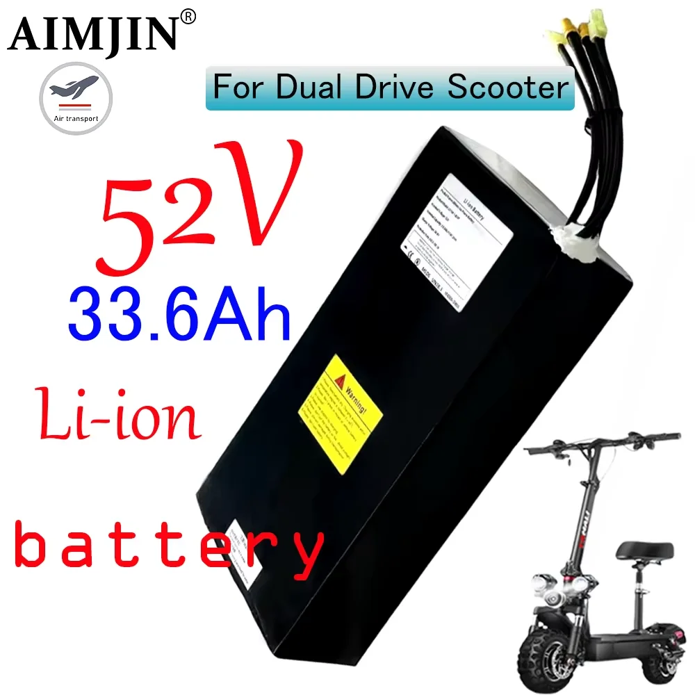 

14S7P 52V 33.6Ah Rechargeable Battery 21700 33600mAh Li-ion Battery Pack Dual Port Fast Charging , Suitable for Dual Drive Scoot