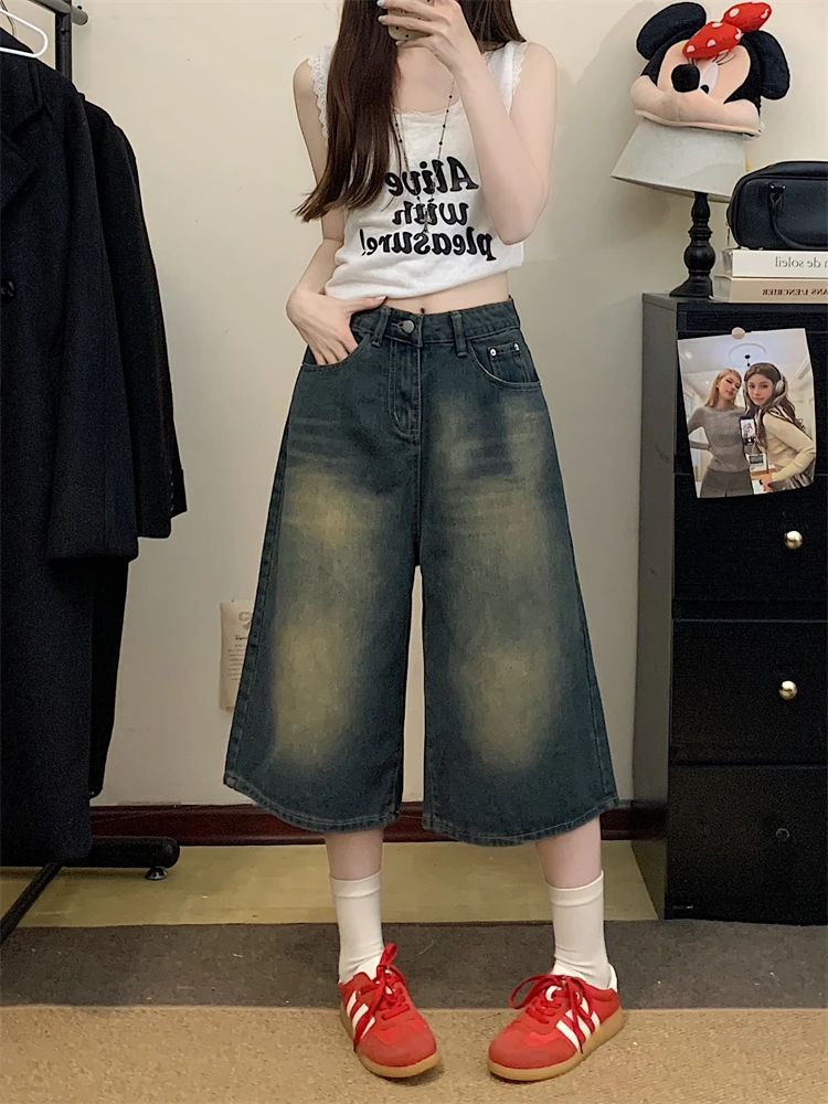 

Emily Clud Recommended Seven-Foot Women's Jeans Dra Loose Wide-Leg High Waist Summer Pear Body ape Casual Trousers