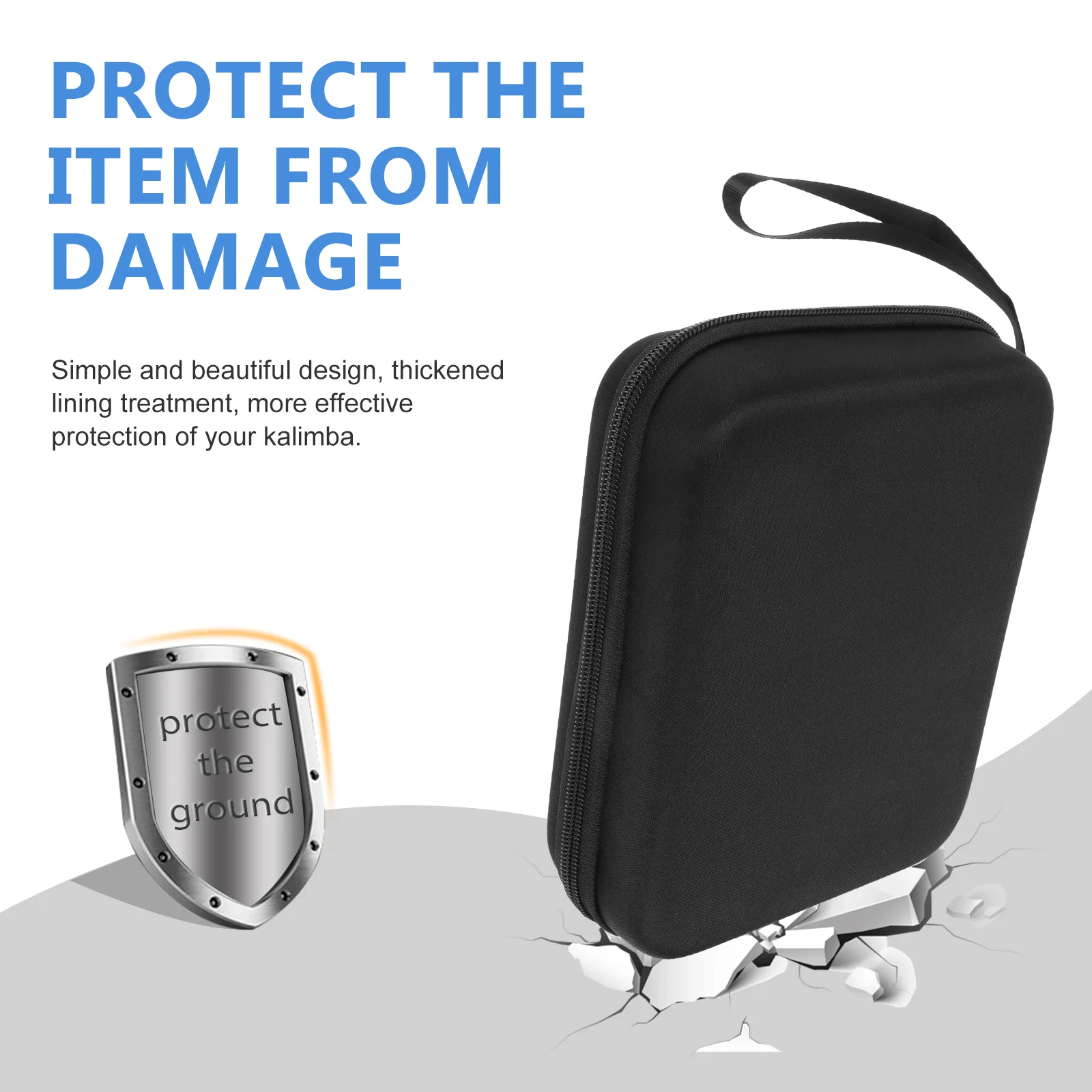 Kalimba Tas Duim Piano Case Draagbare Muziekinstrument Pouch Verdikte Voering Bescherming Kerk Concert Studio Schoolgebruik