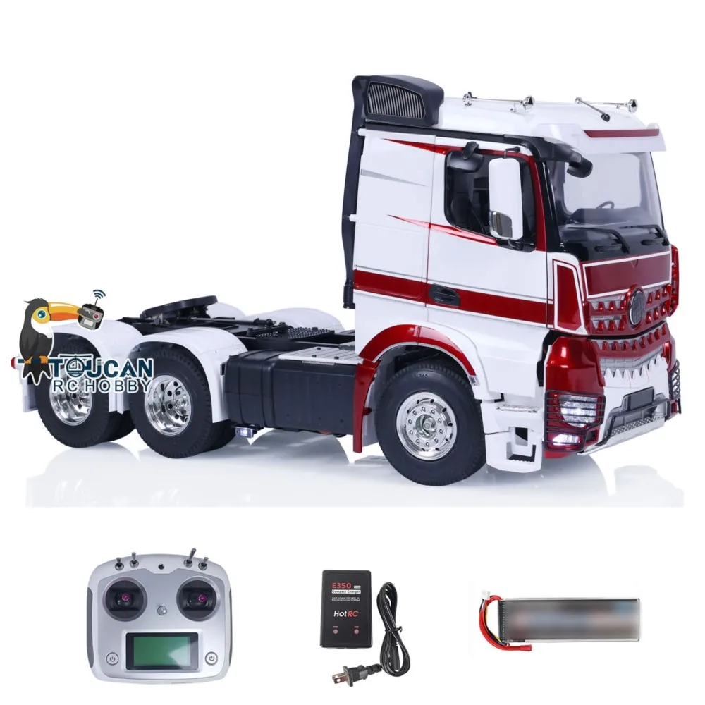 1/14 6x4 RTR RC Ciężarówka Traktor 3363 Zdalnie Sterowany Samochód Radiowy z Dźwiękiem i Światłami TOUCAN DIY Model do Samodzielnego Malowania i Montażu dla Dorosłych