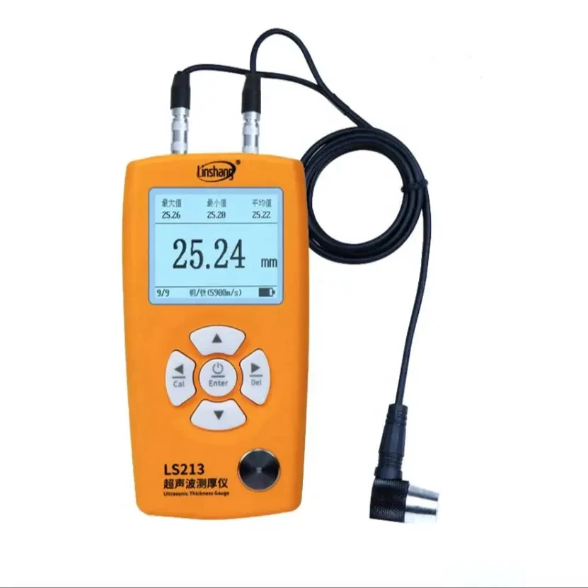 Linshang UTM UTG UT Ultrasonic Thickness Gauge Tester Meter Measurement Tool Measuring Devoice for Metal Pipe Wall Steel LS213