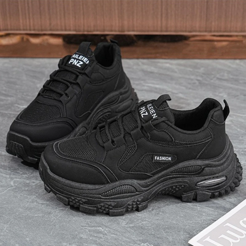 Women's Platform Sneakers Breathable Mesh Casual Shoes Female Height Increasing Thick Sole Running Footwear zapatos de mujer