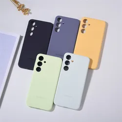 Original Silky Liquid Silicone Case For Samsung Galaxy S24 Ultra Plus S24 5G Soft-Thin Cover Camera Full Protective Bumper Shell