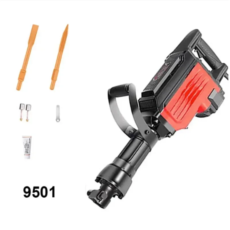 GT680 Concrete Breaker Jack Hammer Heavy Duty Electric Demolition Hammer Electric Pick Drill Breaker for Road Concrete Demolitio