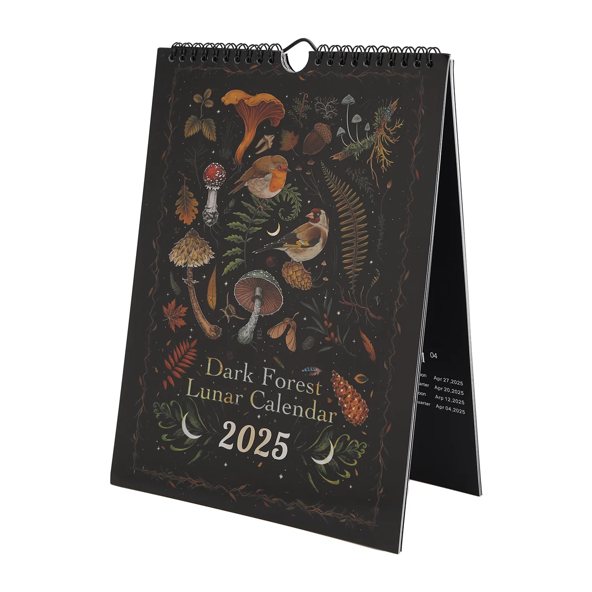 

Dark ForestLunar Calendar 2025 Illustrated Wall Pendant for Office Home ArtMoon Calendar Gift Decor