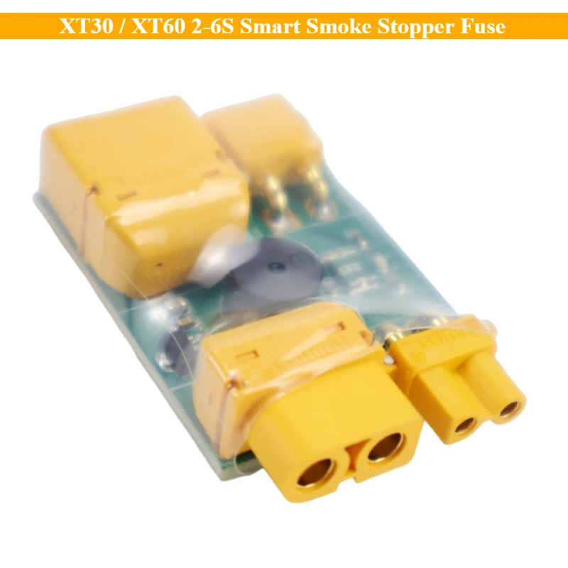 Plugue de segurança xt30/xt60 2-6s, rolha de fumaça inteligente, teste de fusível, circuito de plugue de proteção contra curto-circuito para rc fpv racing drone expandir