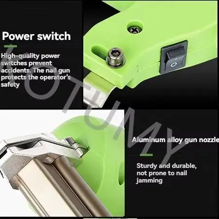 Dual-use Nail Gun Electric Straight Staple Nail Gun Woodworking Tool Furniture Tacker Stapler
