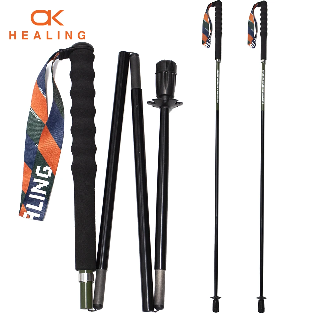 

115g Ultralight Weight Trekking Poles T800 Carbon Fiber Hiking Poles Accessories City Running Poles Folding Walking Cane Sticks