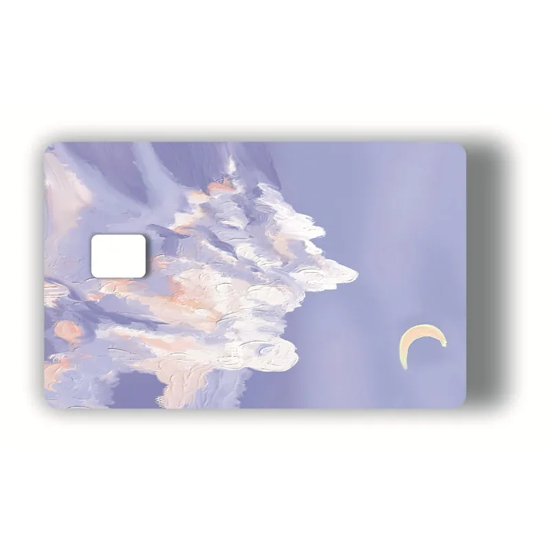 Fashion Ins Cute Landscape Card Stickers Kawaii Girls Sweet Credit Debit Bank Visa Card Star Laser Sticker Film Tape Skin Decor