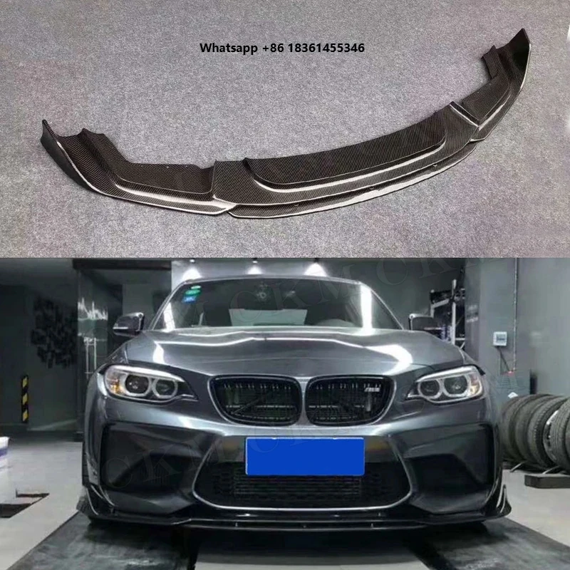 

For M2 2015-2018 Car Front bumper Lip Spoiler Car Styling Body Kits Carbon Fiber 2 Series F87