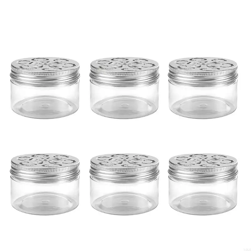Scent Beads Storage Jar Set, Clear PET Body With Aluminum Hollow Screw Lid, Air Freshener Aromas Diffuser Y5GB