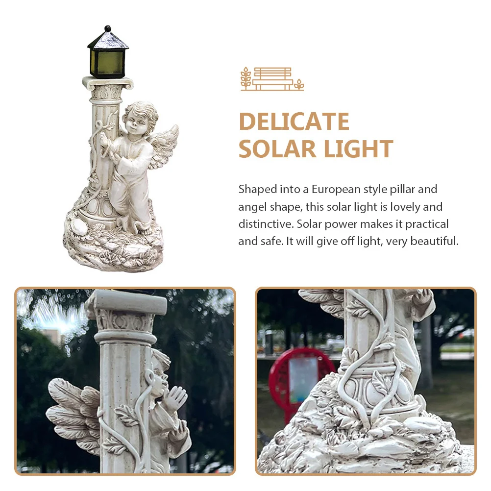 

Resin Angel Garden Decor Solar Glowing Light Outdoor Garden Ornament for Yard Park Patio Landscape Lighting Solar Decor