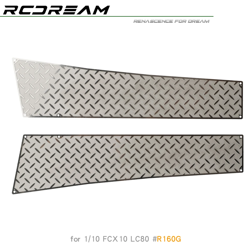 RCDream 1/10 Folhas protetoras de capô antiderrapantes placas xadrez decoração para peças opcionais de atualização do corpo FMS FCX10 # R160G