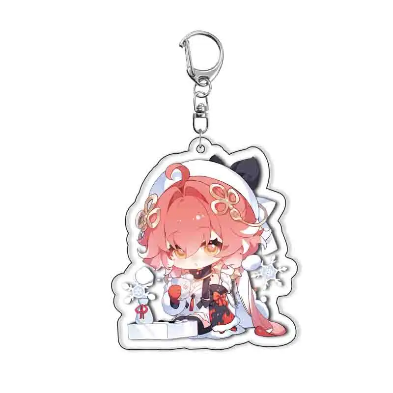 Game Wuthering Waves Anime Keychain Cartoon Character For Rover Jinhsi Changli Jiyan