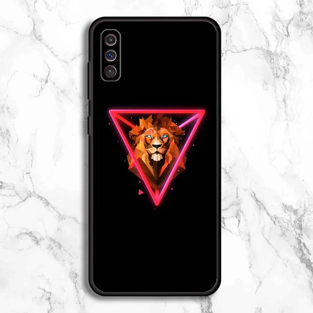 Lion Crowns Wild Cool Animal Phone Case For Samsung Galaxy A13,A21s,A22,A31,A32,A52,A53,A71,A80,A91 Soft Black Phone Cover