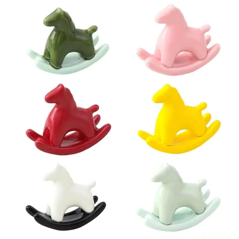 QX2E Creative Ceramic Horse Figurine Ornament Statue Brightens Up Your Living Space