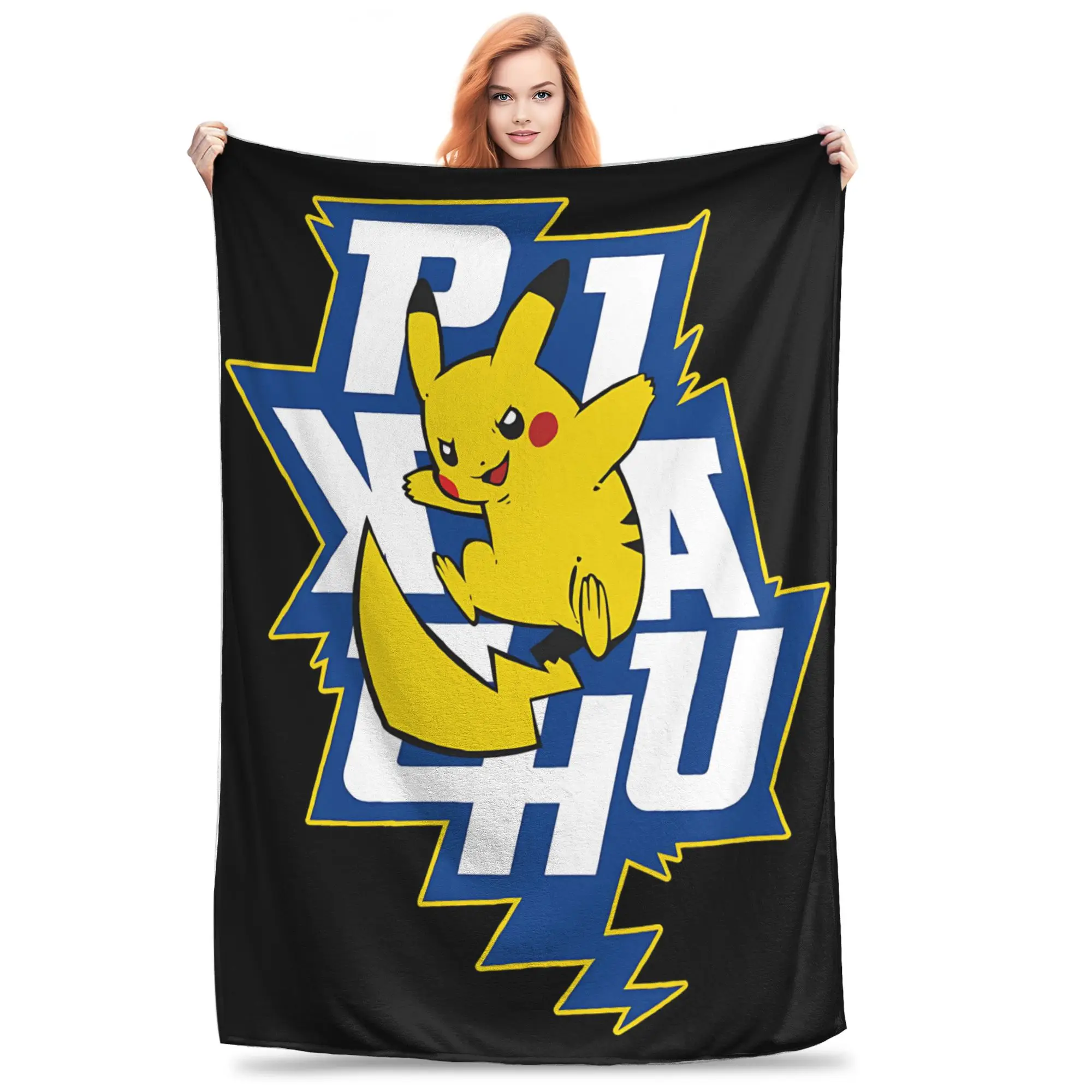 1PC Pokemons Pikachu  Blanket Super Cosy Plush Home Living Room Sofa