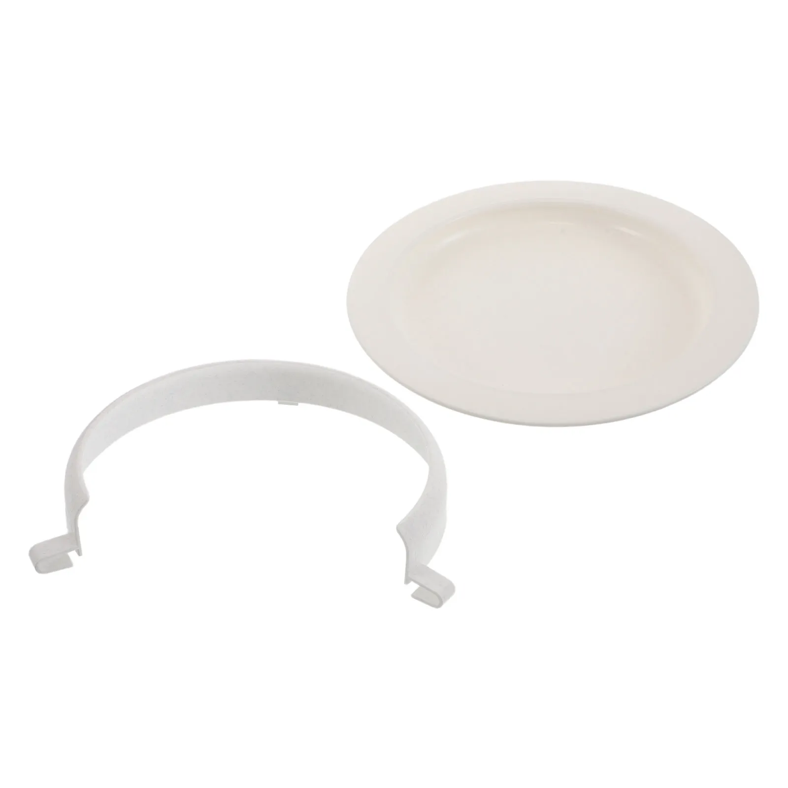 

Clip-on Plate Guard for Wheelchair Users 6 Inch White Adaptive Self Feeding Aid for Disabled Adults Easy Scooping Spill-Proof