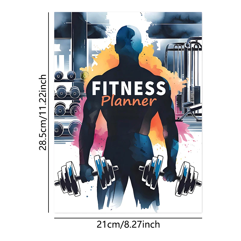 Fitness Planner Notebook การจัดการเวลา วางแผนออกกําลังกาย เหมาะสําหรับผู้ที่ชื่นชอบการออกกําลังกาย การฝึกสุขภาพและประสิทธิภาพ