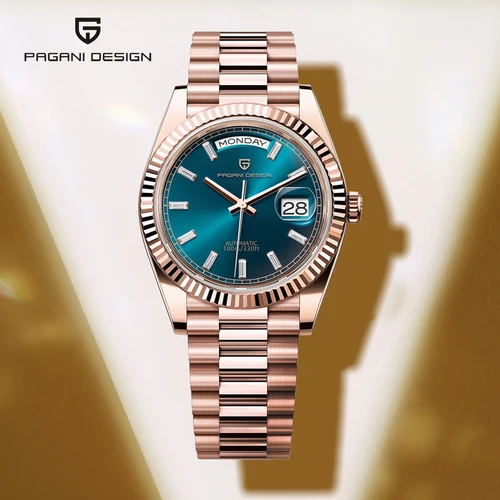 Relojes PAGANI DESIGN DD36 para hombre, reloj automático de lujo de oro rosa para hombre, reloj de pulsera mecánico AR zafiro, reloj resistente al agua para regalo