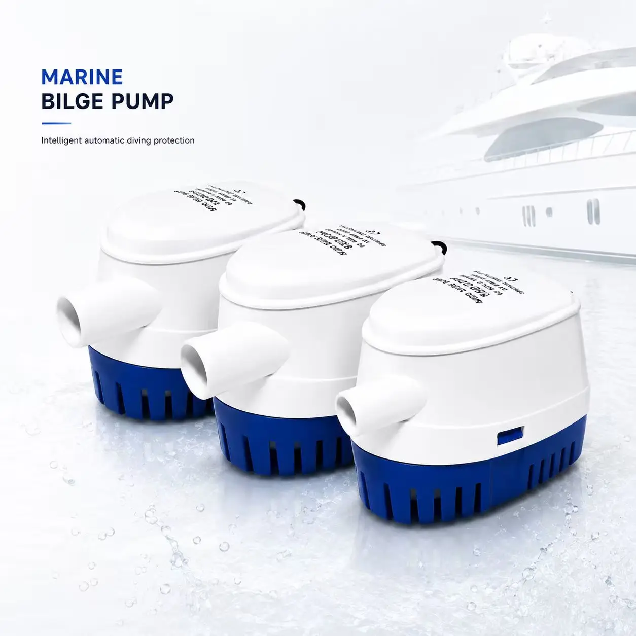 12V 24V Automatic Bilge Pump 600-1100GPH Submersible Marine Boat Yacht Engine Water Drainage Pump