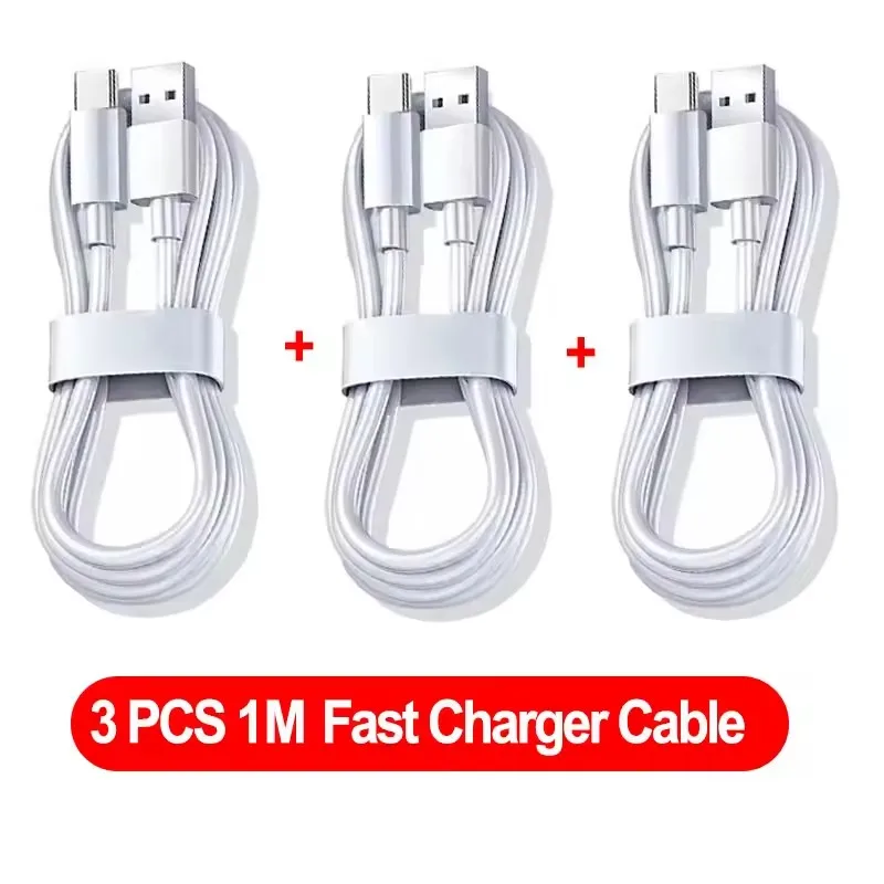 3PCS  Type C Super Fast Charging Cable Data Cord For Samsung Huawei Xiaomi Redmi Quick Charing USB C Cables