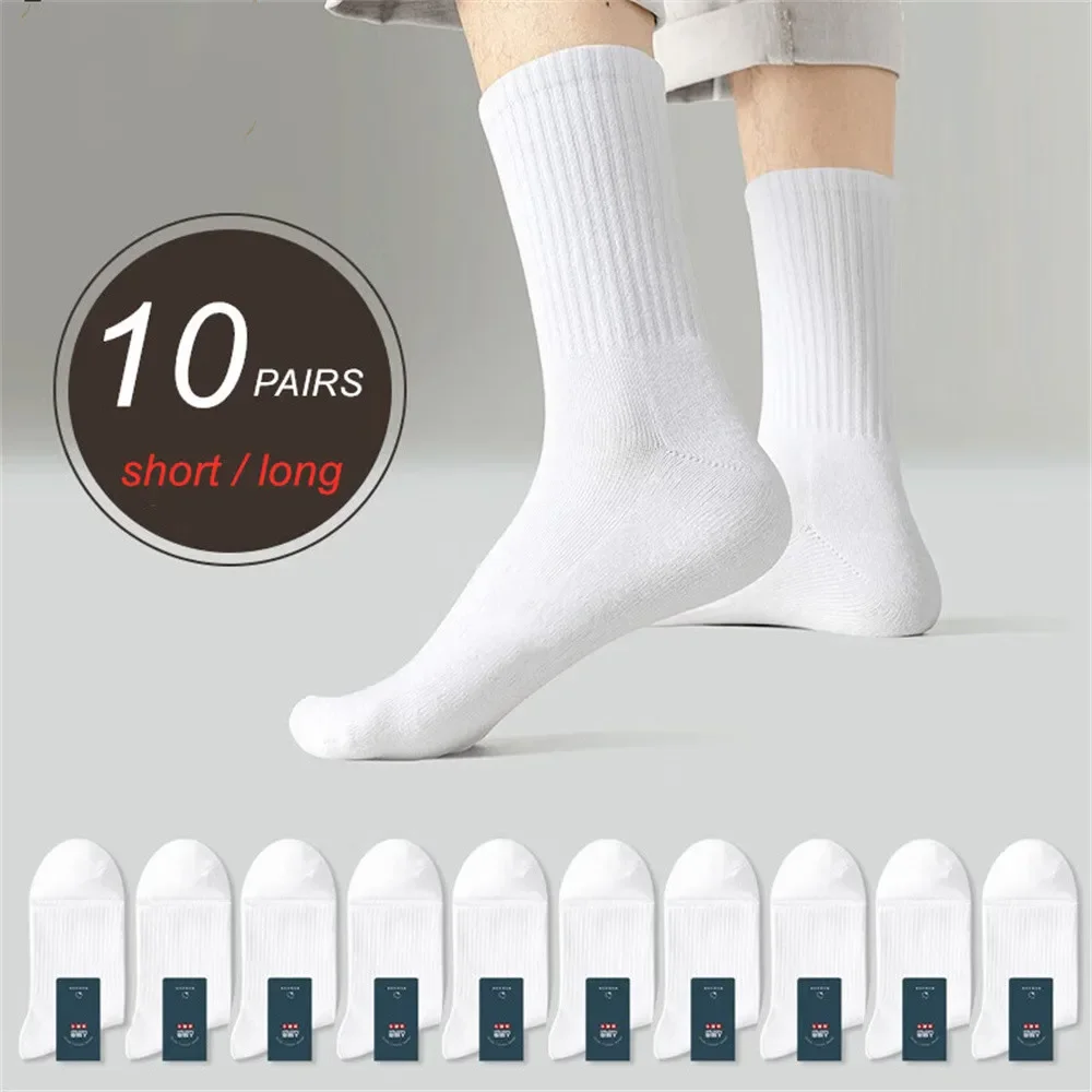 

Pairs Men White Tube Sox Winter Women 10 Business Socks Black Organic Casual Long/Short Quality Socks Cotton Spring High