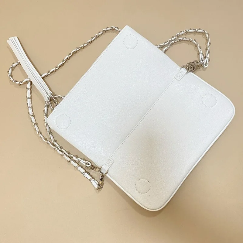 Modische Retro-Damen-Umhängetasche mit Kette, luxuriöse strukturierte Crossbody-Schultertasche, Damenhandtaschen und Geldbörsen, Unterarmtasche – Detail 14
