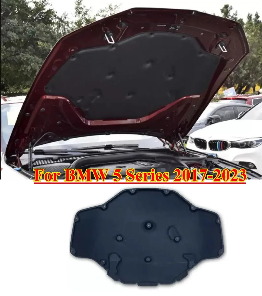 Front Engine Blanket Hood Insulation Pad Heat Shield For BMW 5 Series 2017-2023