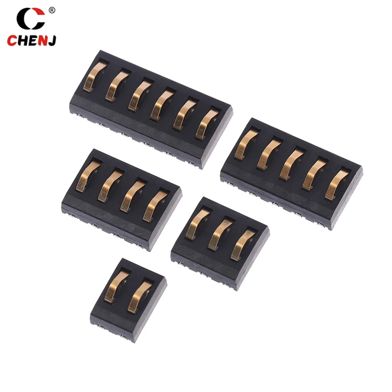 1PC 2P 3P 4P 5P 6P 6Pin Male Connector Power Charging Seat Battery Connectors Spring Compression Contact 4mm Pitch