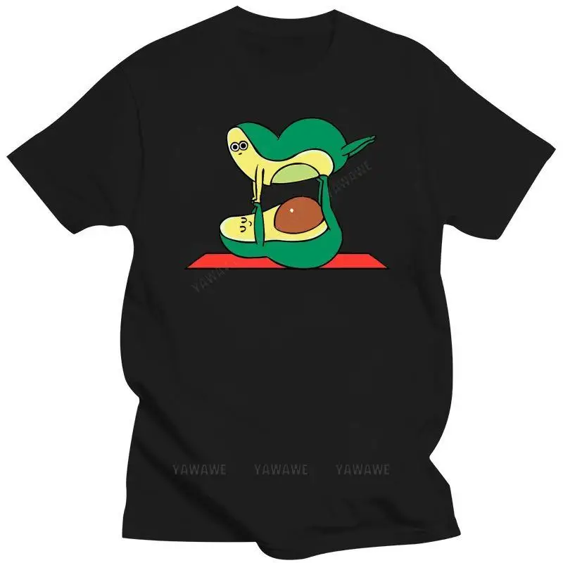 New Acroyoga Avocado Men T Shirt Humor Vegan Funny Guacamole Cartoon Food Cute Tee Shirt Short Sleeve T-Shirts Cotton Graph