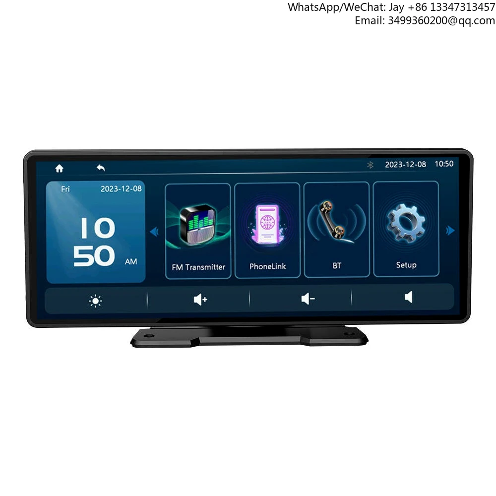 

10.26-Inch IPS Touch Screen Dashboard Cam Rear View Camera Carplay Android Automatic Front DVR Global Positioning System