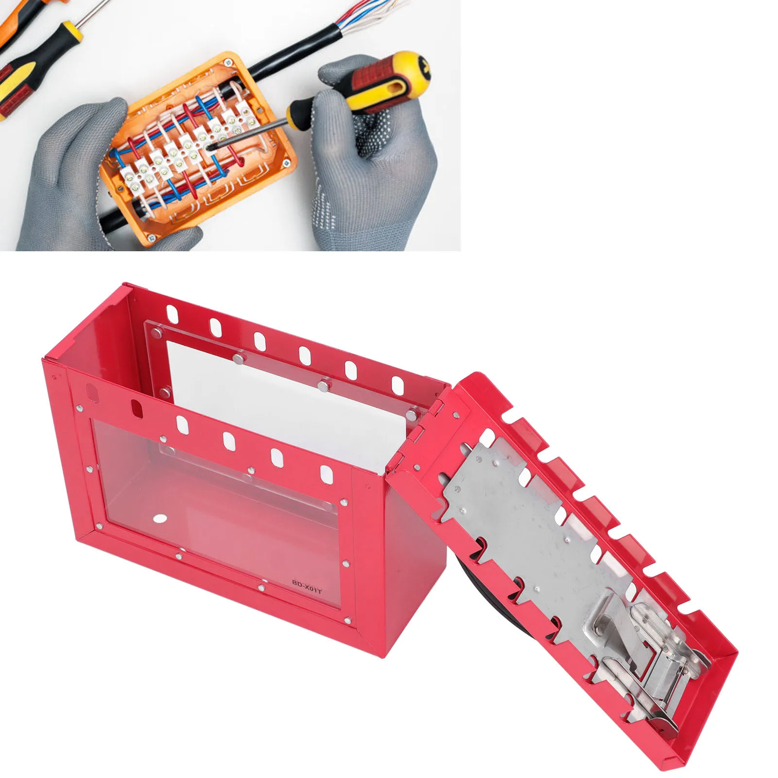 Clear Portable Lockout Tagout Lock Box Lockout Tagout Group Lock Box Portable 12 Lock Safety Padlock Clear Acrylic Steel Plate