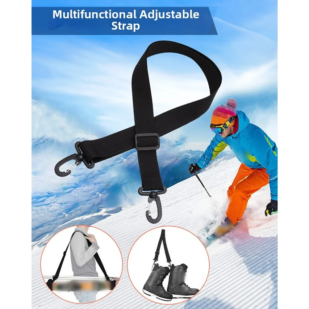 Effortless Ski and Skate Board Transportation with Adjustable Shoulder Strap Set Includes Four Straps 25x1.5m Each