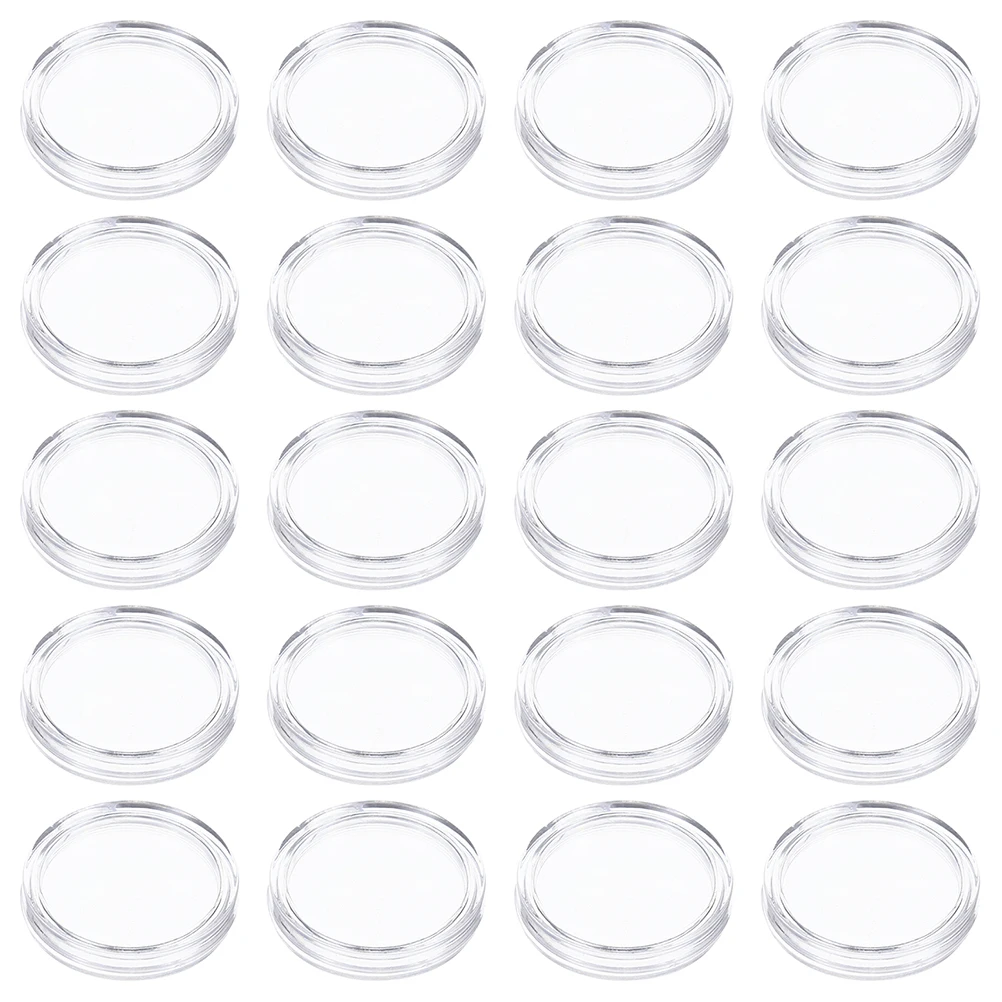 

50pcs Hard Plastic Holders Clear Storage Boxes For Collecting Display Cases Protection Capsules Container Exhibition Gift