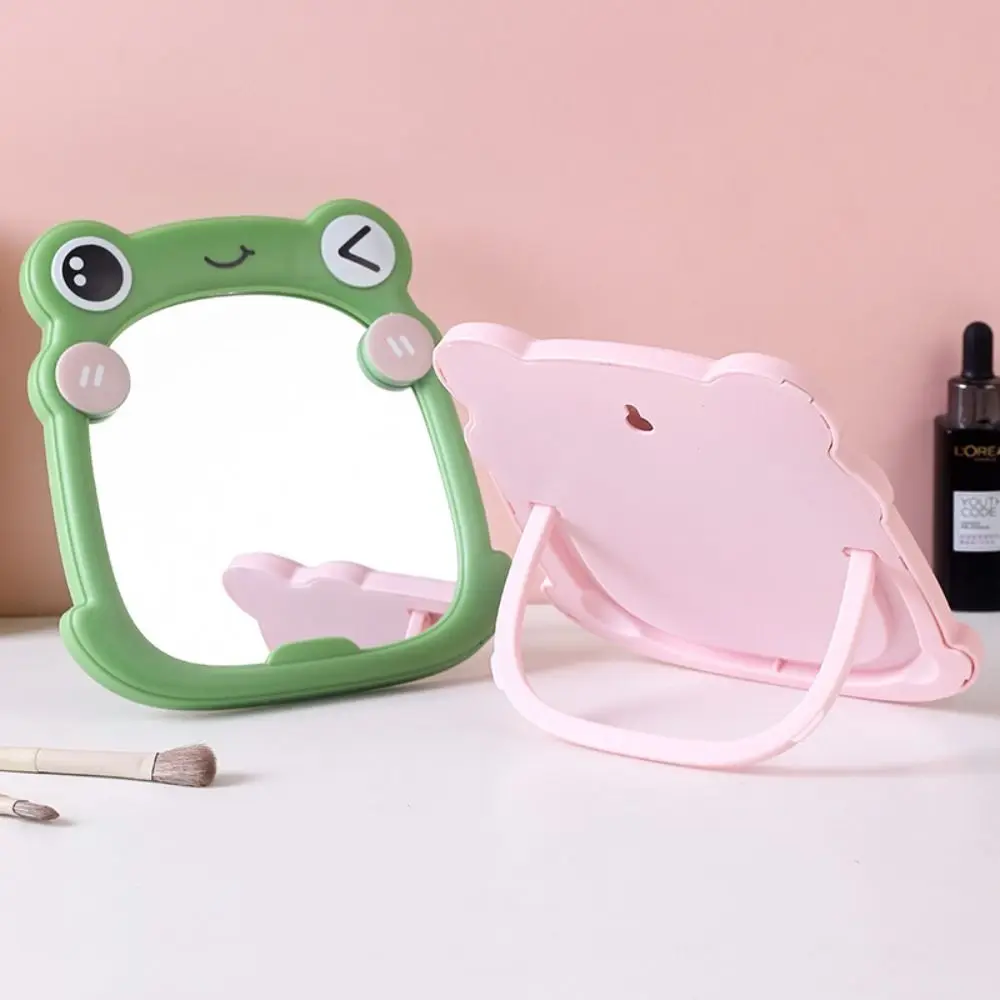 Cute Frog Makeup Mirror Creative Single-side Princess Mirror Wall Hanging Portable Table Countertop Mirror Bathroom