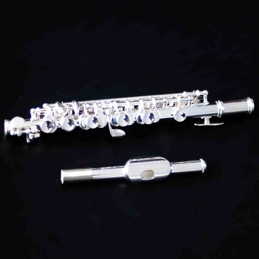 C Tone Piccolo Woodwind Instrument With Silver Plated Keys for School Band Stage Performance