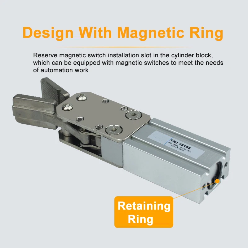 TXJ1615 TXJ2015 S/D Pneumatic Gripper  Single Double Acting  Single Double Acting  Air Cylinder Manipulator Sprue Gripper Clamp