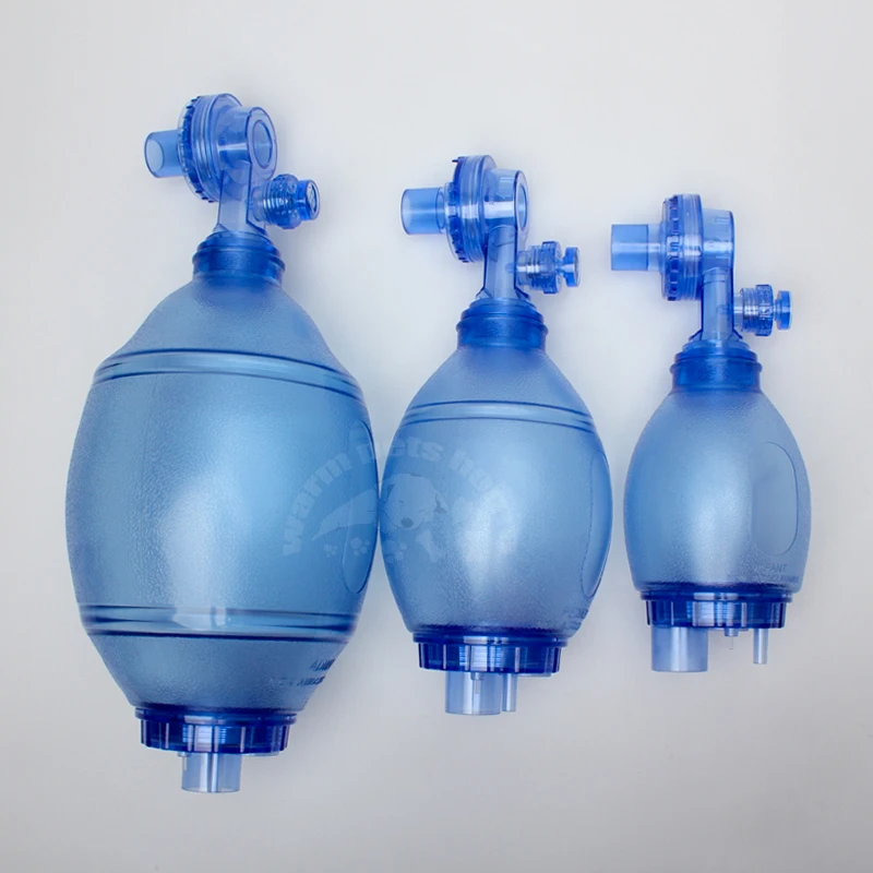 Artificial Emergency Ambu Bag Manual Resuscitator with Respiratory Anesthesia Mask Veterinary Instrument