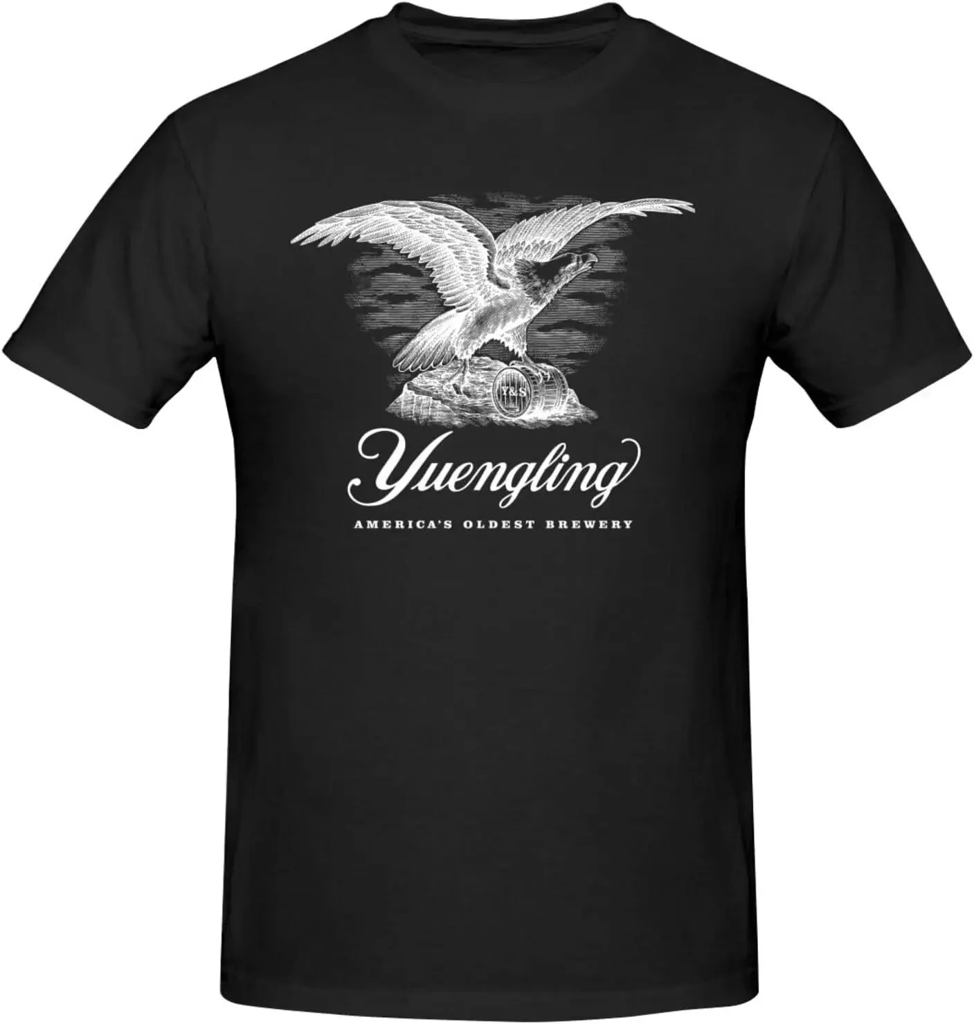 Yuenglings Men's Classic Unisex Cotton T-Shirt for Men & Women, Classic Tee Black