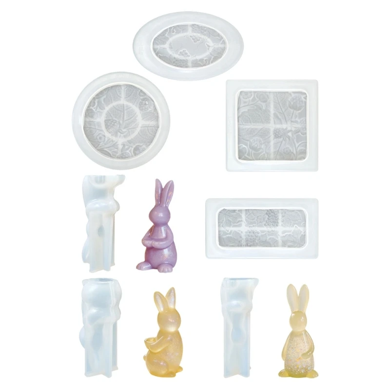Silikonform in Hasenform mit feiner Prägung für Dessertkerzen und Enthusiasten 3XUF – Detail 1