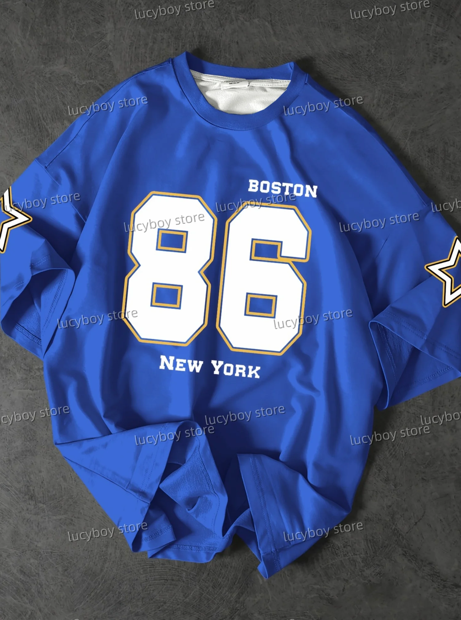 

2025 men Polyester Men T-Shirt Man Short Sleeves NEW YORK BOSTON PLUS SIZE T-Shirt Vintage lightweight Jersey Tees Men ClothING