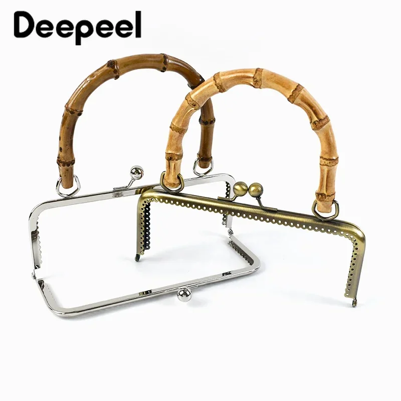 1/2/5Pcs Deepeel 20/25cm Metal Purse Frame Handle Bags Kiss Clasp Sew Kit DIY Bag Framework Handbag Sewing Brackets Accessories