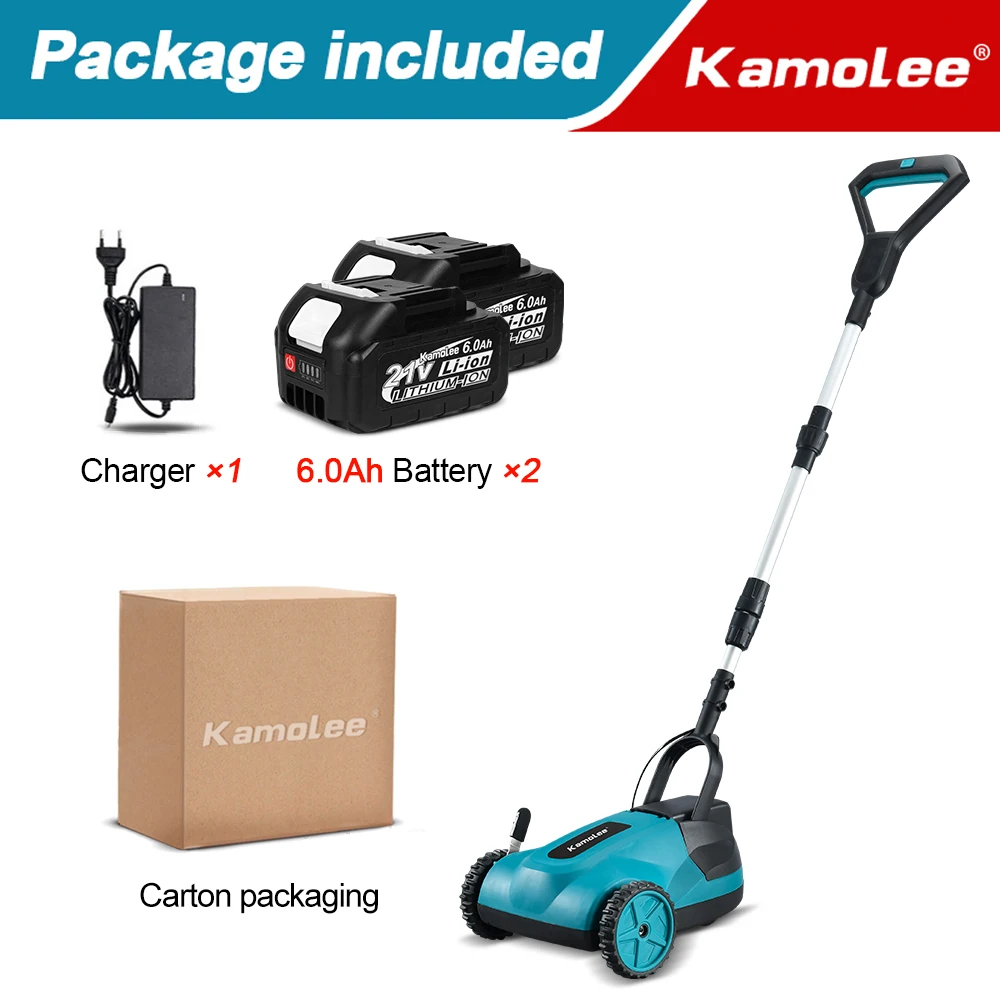 Kamolee borstelloze elektrische grasmaaier, draadloze grasmaaier, 3 in hoogte verstelbare tuinsnijders voor Makita18V-batterij