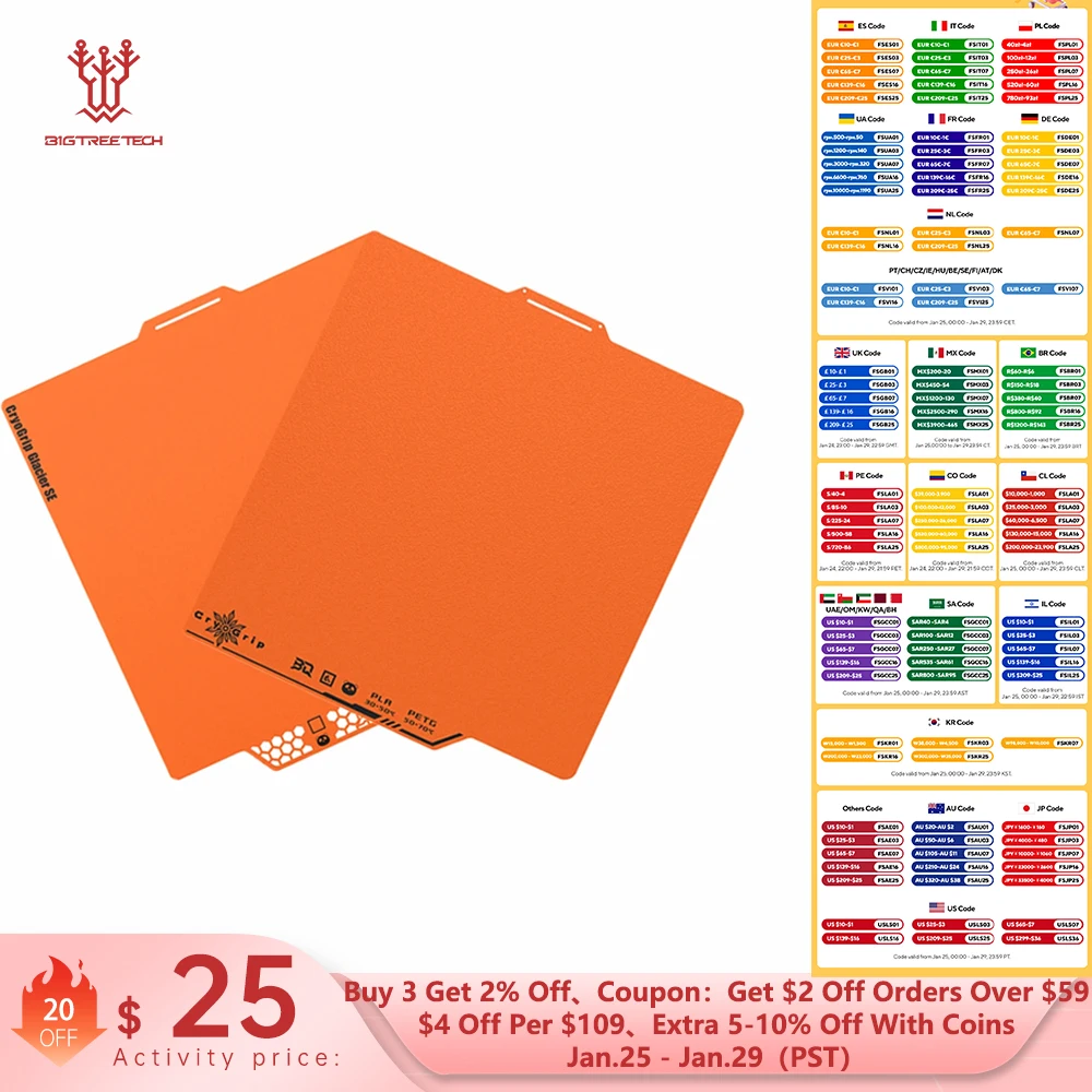 BIGTREETECH – plaque de construction Panda CryoGrip Pro, mise à niveau de plaque fraîche pour BambuLab P1 A1 X1 A1 MINI Prusa XL MK4 MK4S MK3 MK3S CORE One