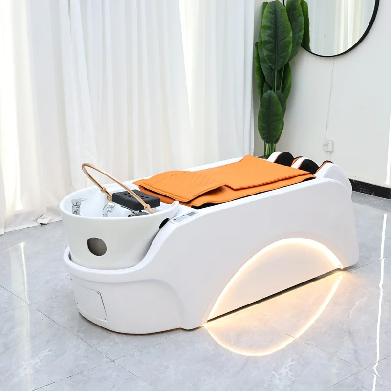 Thai Massage Chair Full Body Electric Shampoo Bed Hair Washing Massage Shampoo Bed Station With Steam SPA Head Water Therapy
